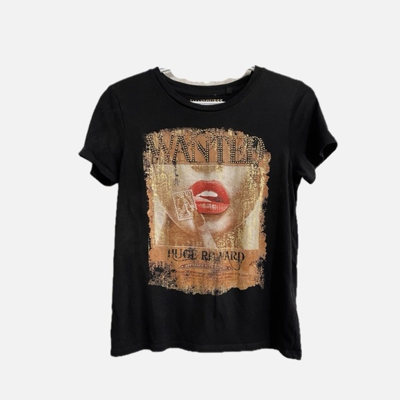 Guess sequinned, lips graphic t-shirt - Picture 2 of 4